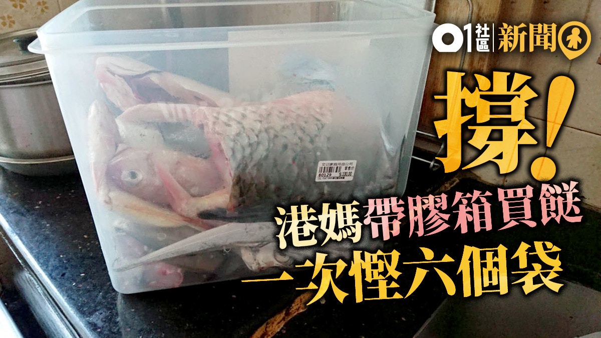 【走塑．走膠袋】型到核爆！港媽去街市用膠箱買魚撐環保　