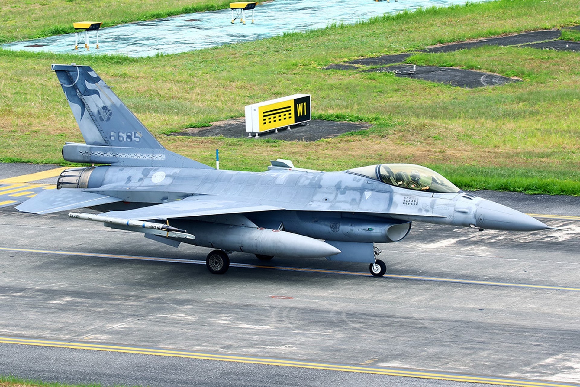 圖為台灣空軍F-16戰機。(中央社) 圖為台灣空軍F-16戰機。(中央社)