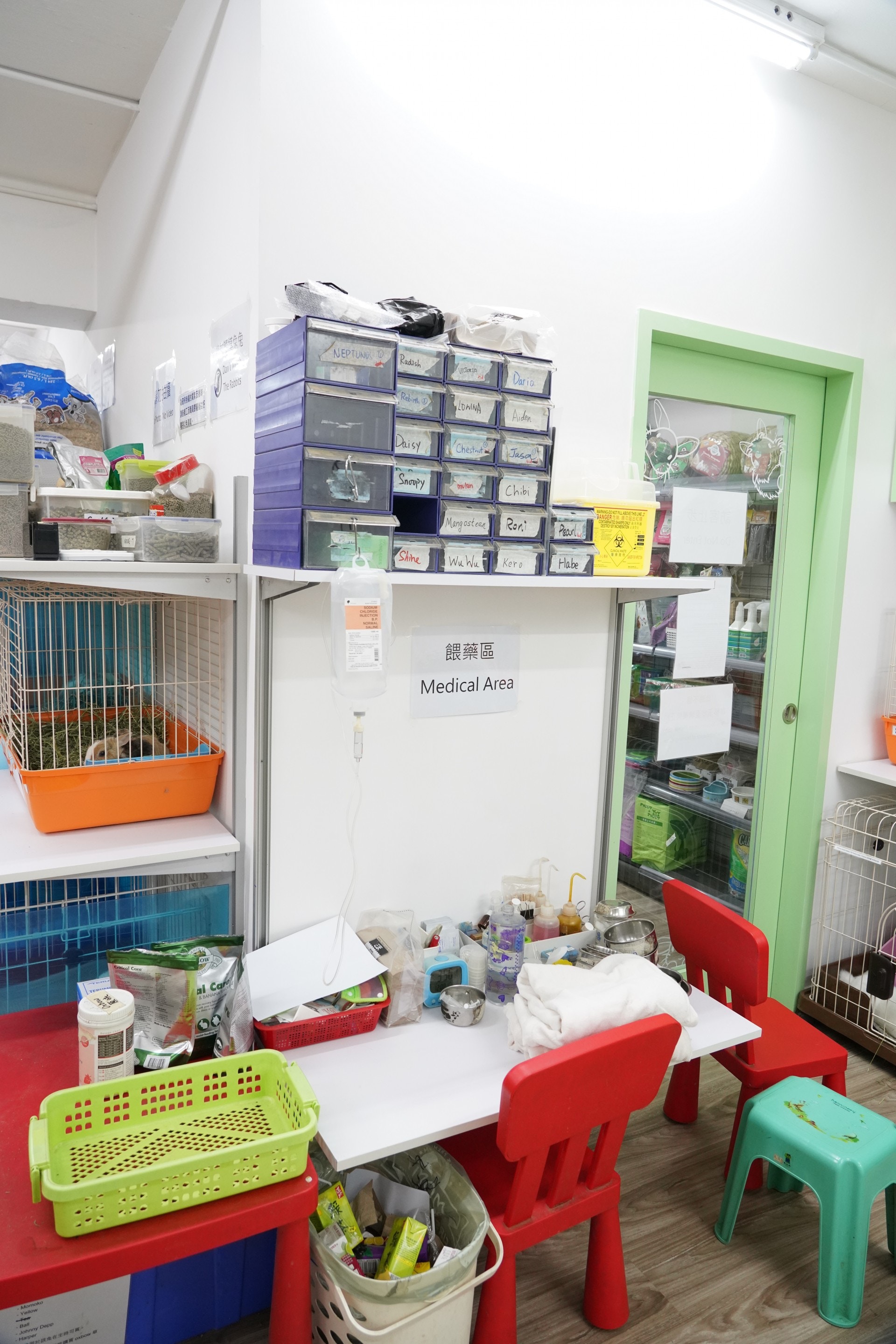 餵藥區。（植加祐攝）