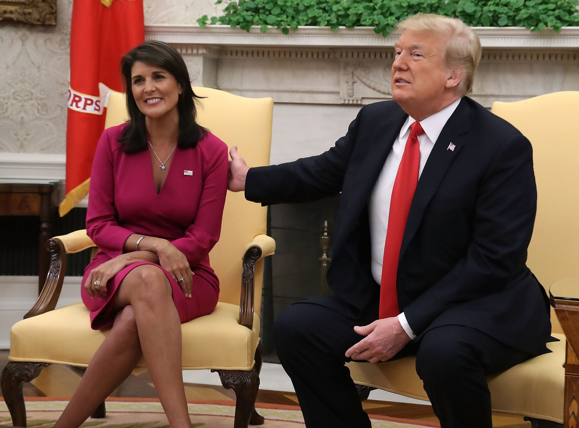 美国驻联合国大使黑利(Nikki Haley)年底离任后,会否换上一个更为敌视各国的鹰派人物?(视觉中国) 「美国制造2022」:特朗普「针对中国」的国策宣示
