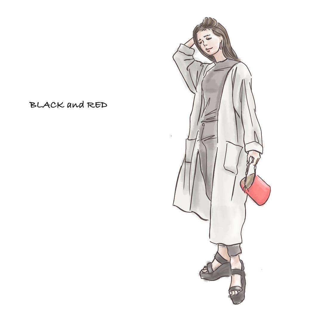 如果長得一副娃娃臉，但又喜歡穿trench coat，可配上厚底涼鞋增加輕鬆感。（Instagram: ringo_fashion）