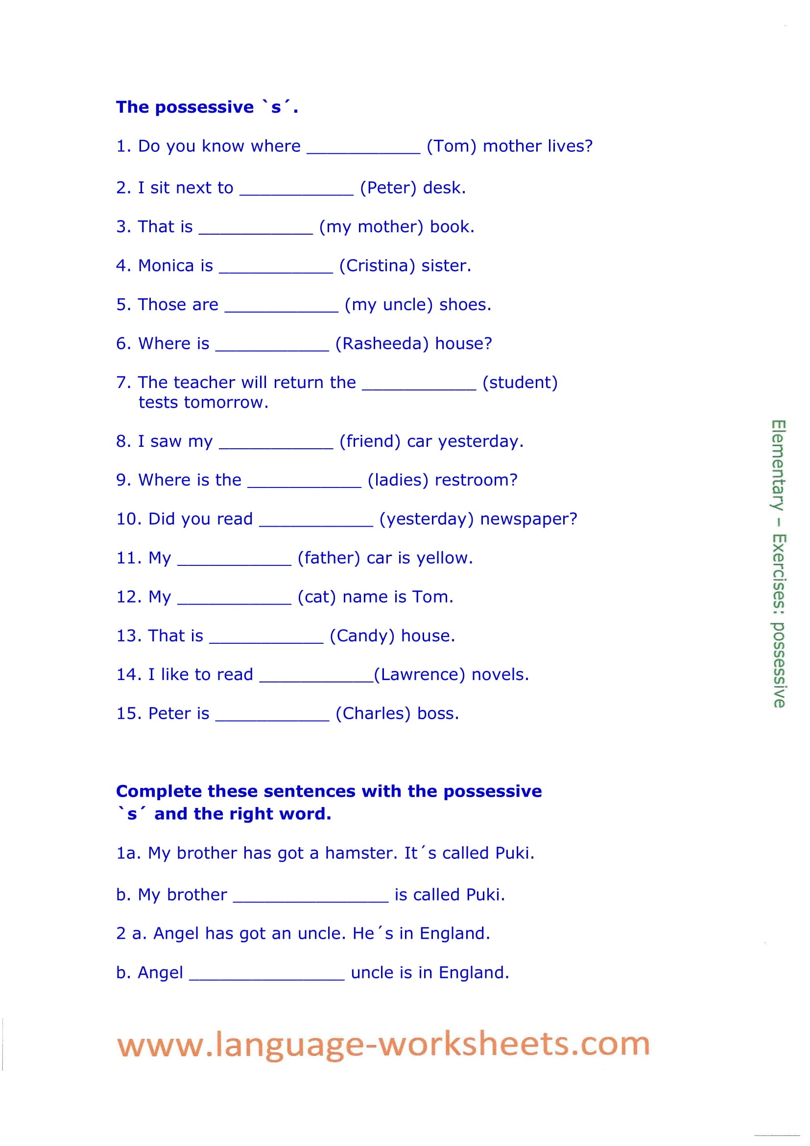 小朋友學英文 小一小二免費工作紙練習簡單grammar用法