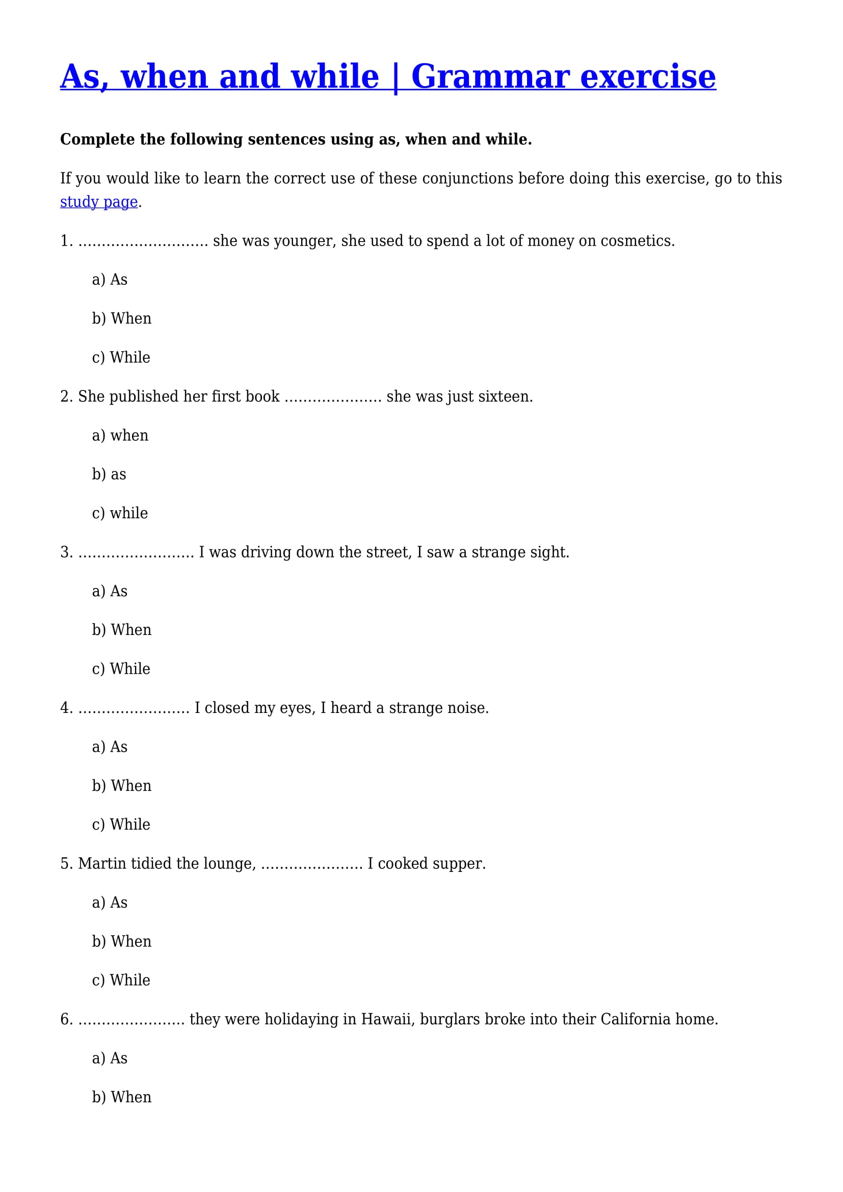 小朋友學英文 小五小六免費工作紙練習簡單grammar用法