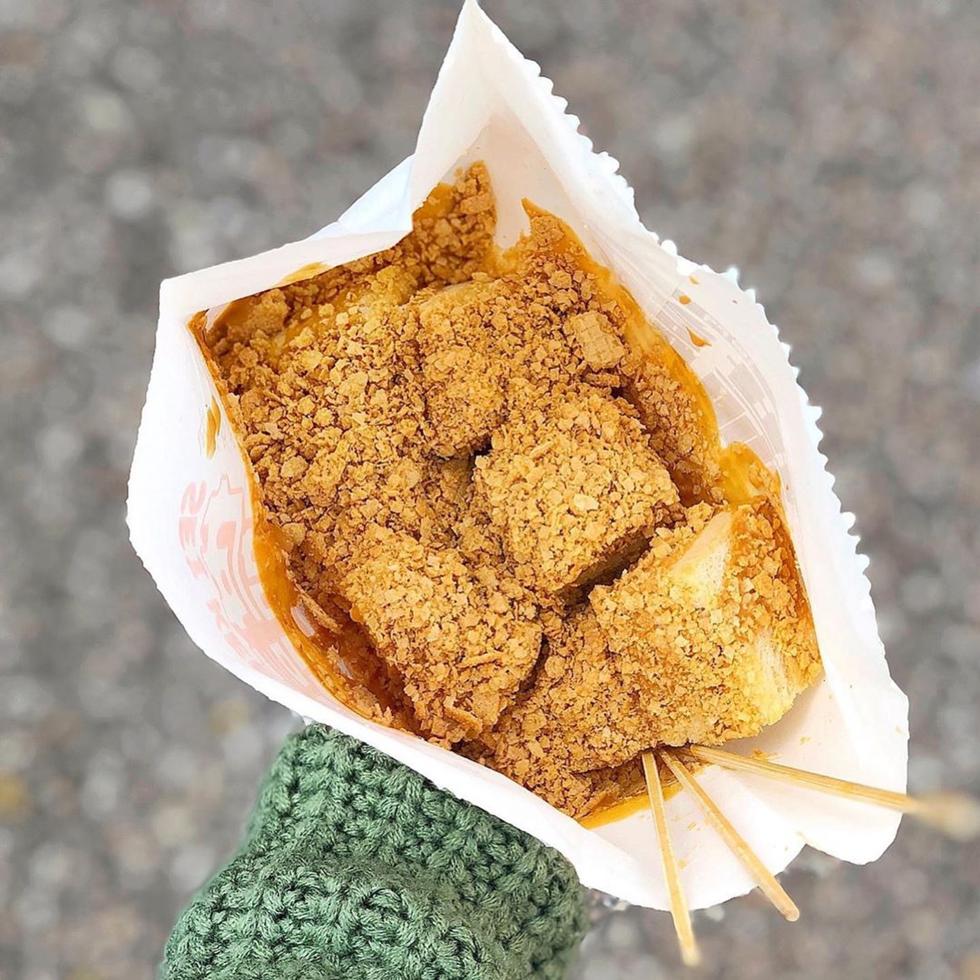 花生奶油方塊($25)其實是方塊形的西多士,方塊形狀進食時更方便。(ig@ eatdieus) 花生奶油方塊($25)其實是方塊形的西多士,方塊形狀進食時更方便。(ig@ eatdieus)