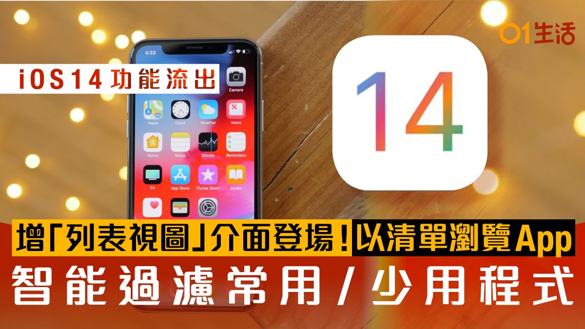 iOS 14或增「列表視圖」模式轉移功能　可於清單瀏覽不同Apps