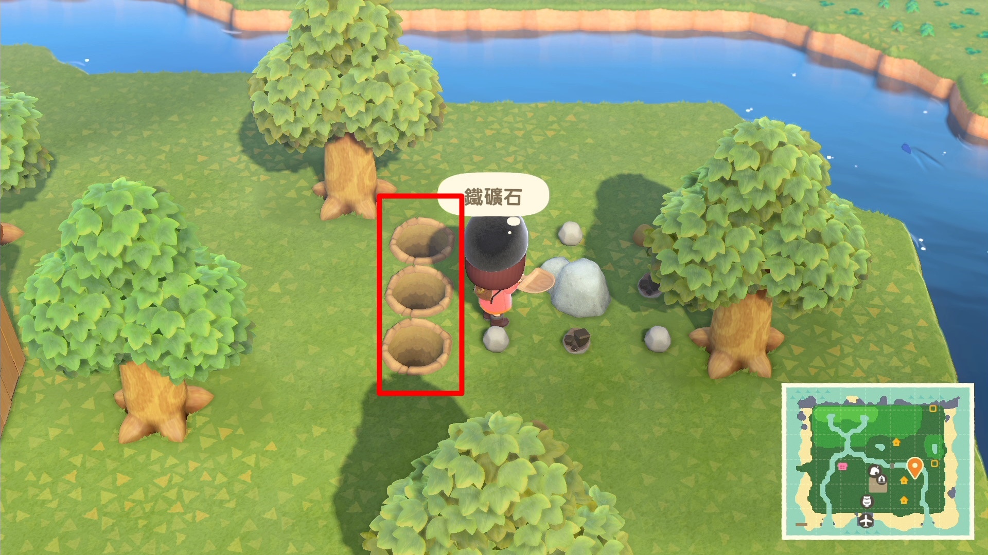 如果對調校斜角度沒信心,也可以在外圍挖3個洞,水平面對大石頭,效果一樣 如果對調校斜角度沒信心,也可以在外圍挖3個洞,水平面對大石頭,效果一樣