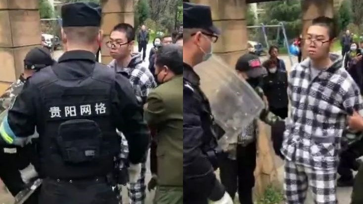 殺害2歲女童的兇手楊男被警方逮捕。(網上圖片) 殺害2歲女童的兇手楊男被警方逮捕。(網上圖片)