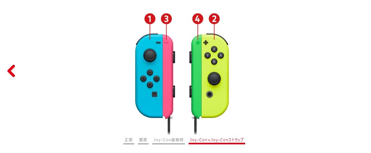 分拆使用時的效果（Nintendo 官網截圖）