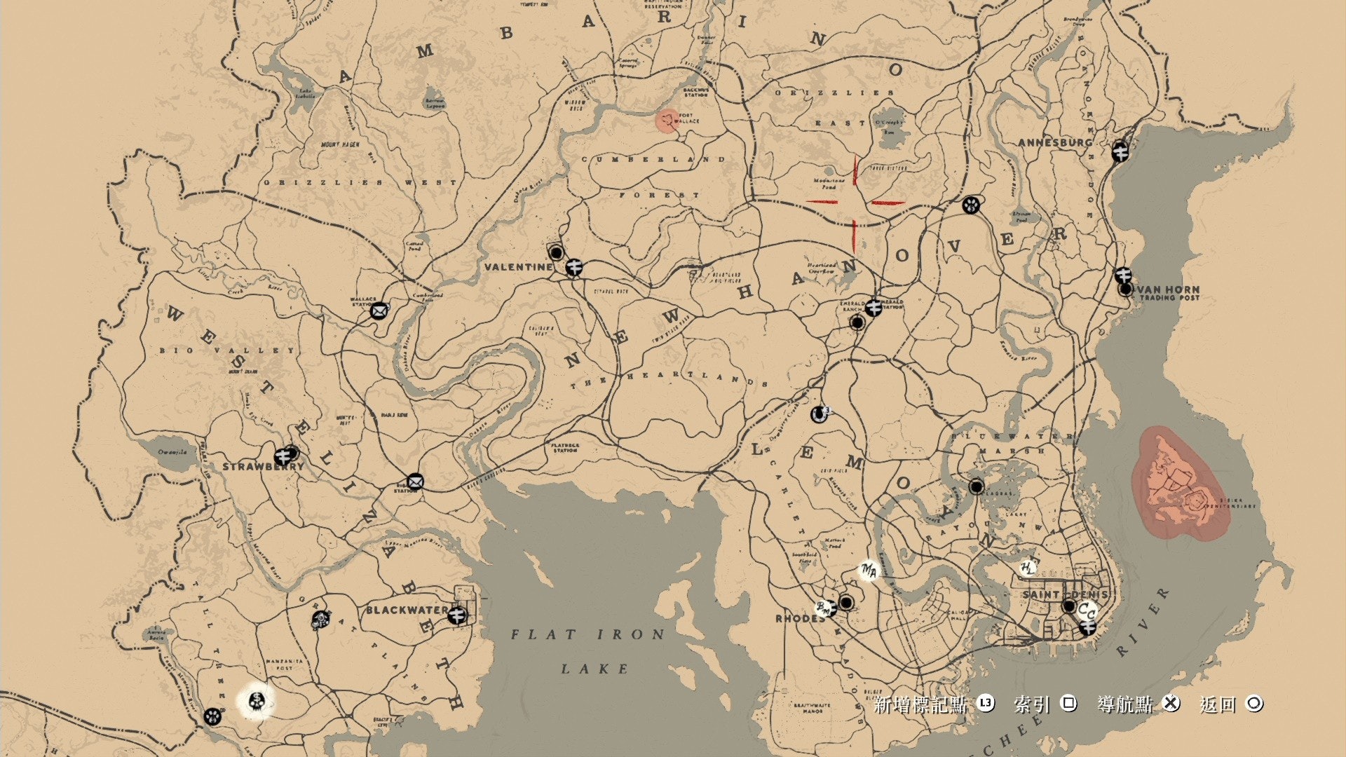 Red Dead Redemption 2碧血狂殺2攻略中文地圖位置