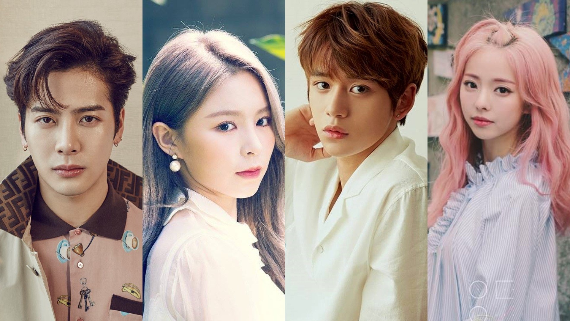來自香港的GOT7的王嘉爾、CLC的莊錠欣Elkie、NCT的Lucas黃旭熙和LOONA本月少女的黃珈熙Vivi成功在韓國出道。(網上圖片) 來自香港的GOT7的王嘉爾、CLC的莊錠欣Elkie、NCT的Lucas黃旭熙和LOONA本月少女的黃珈熙Vivi成功在韓國出道。(網上圖片)