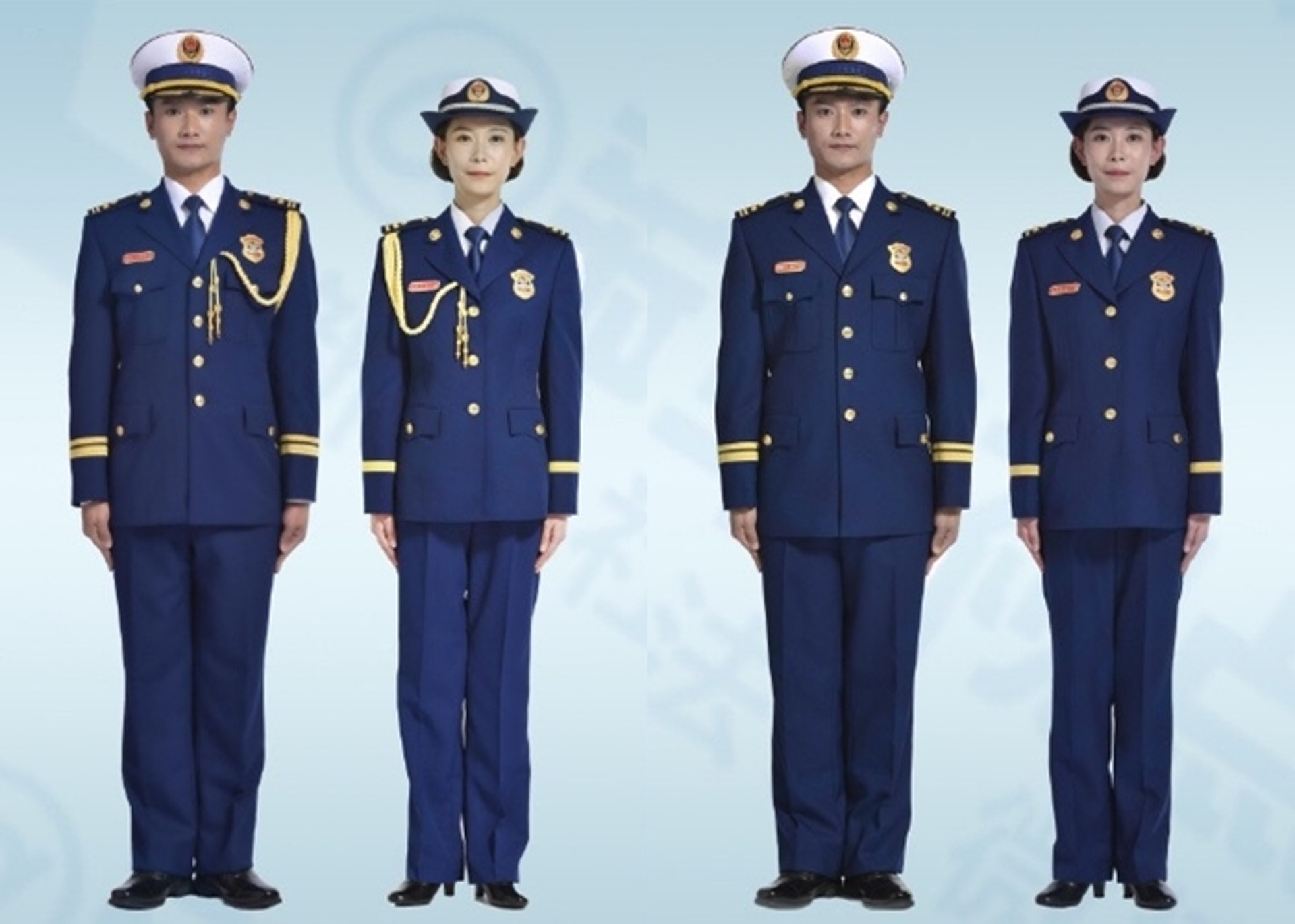 圖輯 中國消防員正式移交應急部火焰藍色新制服突顯職業特性