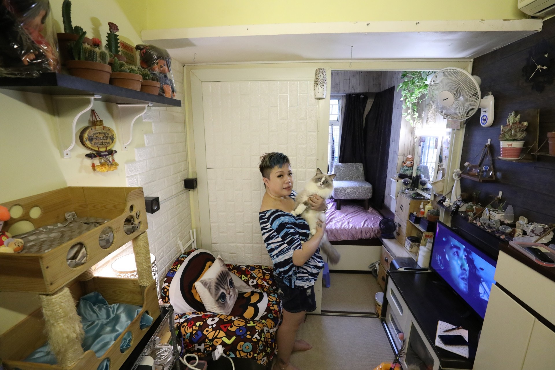 Winnie認為寵物和人一樣,都需要一定的居住空間。(吳嘉俊攝) Winnie認為寵物和人一樣,都需要一定的居住空間。(吳嘉俊攝)