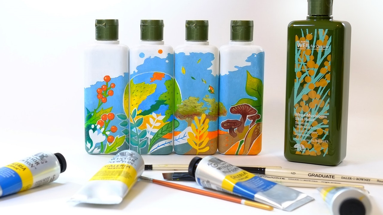 充分利用空瓶子 本地插畫家009用畫筆將膠瓶製成裝飾品 充分利用空瓶子 本地插畫家009用畫筆將膠瓶製成裝飾品