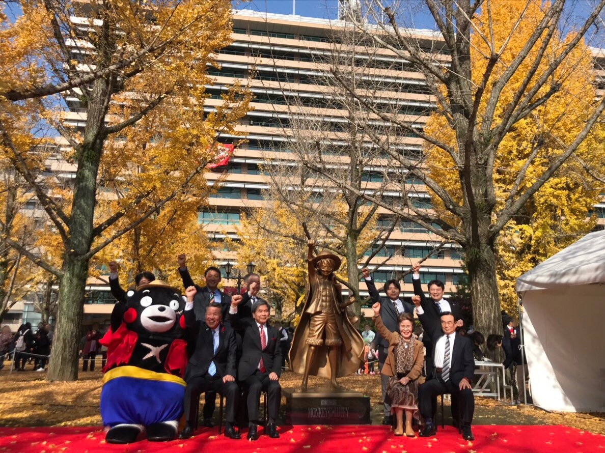 One Piece 海賊王作者尾田榮一郎捐8億円救災熊本縣豎路飛像 香港01 熱爆話題