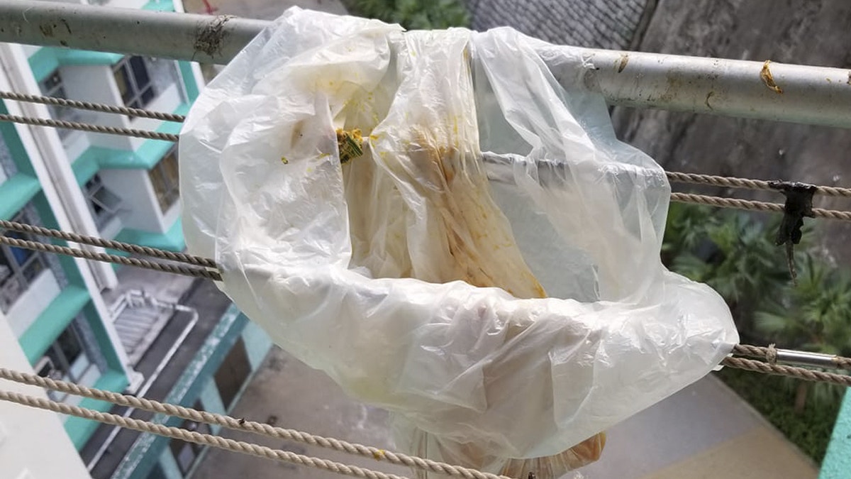 彩盈邨缺德戶膠袋包廚餘扔落街　樓下住客2日3度中招超崩潰