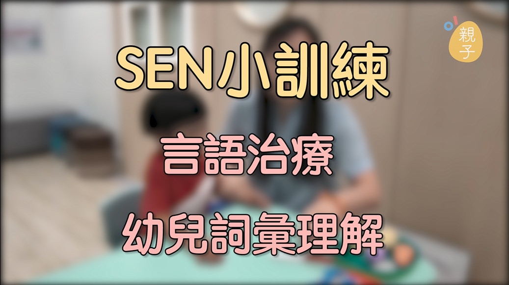【SEN小訓練10】言語治療訓練　幼兒學習詞彙先理解名詞動詞