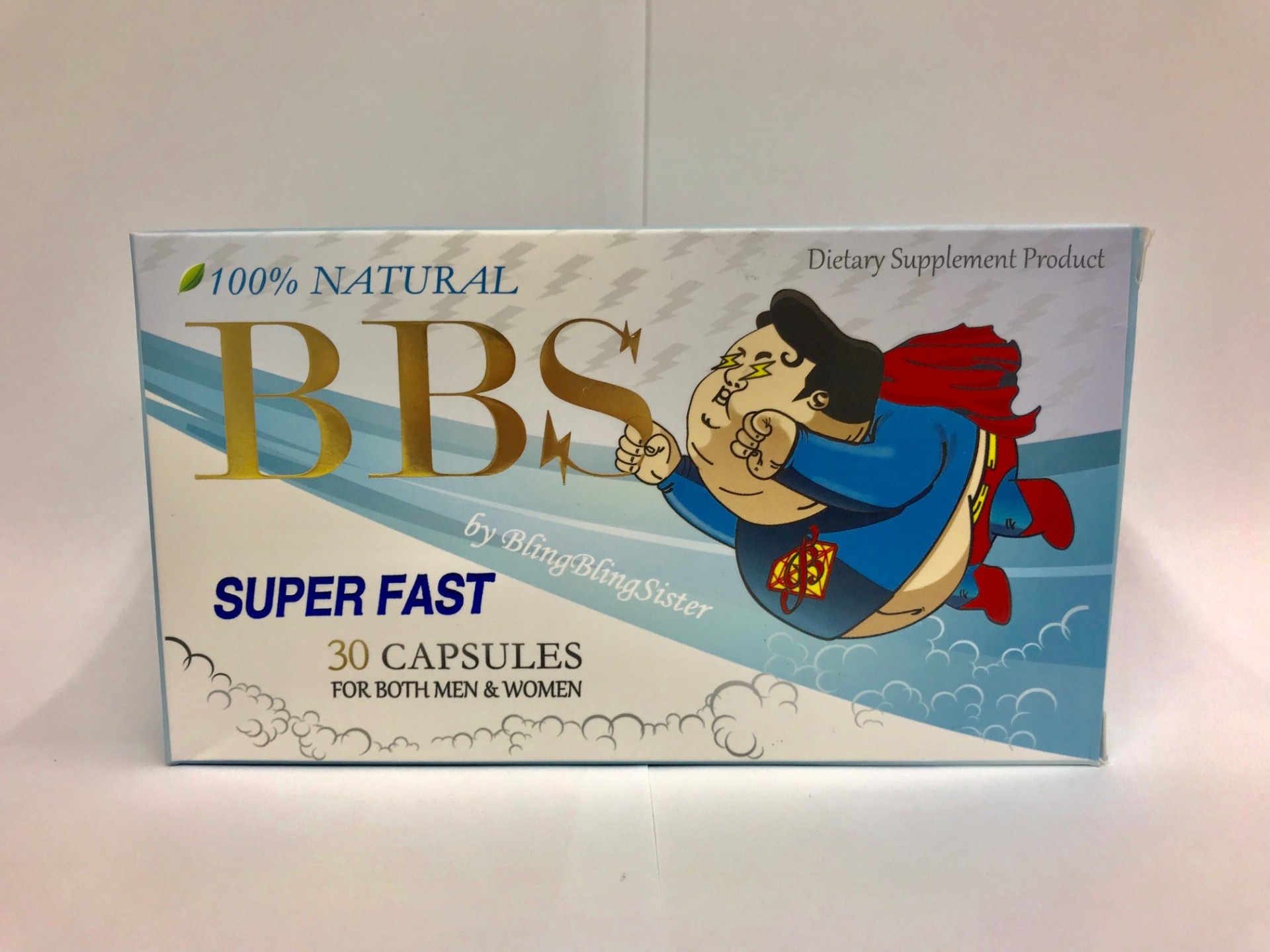 「BBS Super Fast」減肥藥含有未標示受管制的西藥成分,服用後可能危害健康。 (衞生署提供) 「BBS Super Fast」減肥藥含有未標示受管制的西藥成分,服用後可能危害健康。 (衞生署提供)