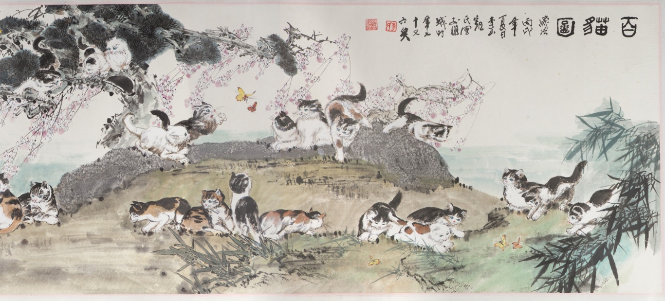 【寵物節2019】貓界清明上河圖展出　一幅國畫100隻貓有咩睇？