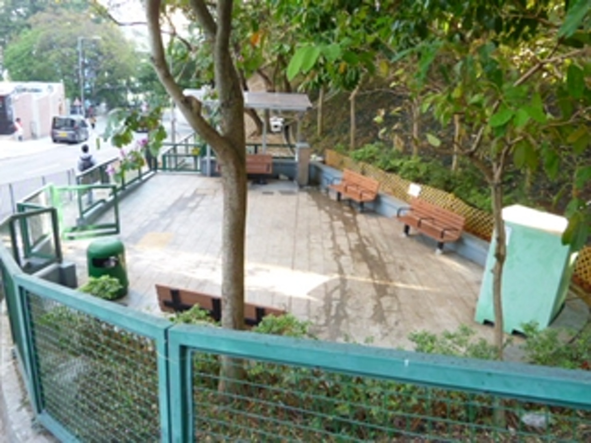 灣仔大坑徑休憩處僅得96平方米。 灣仔大坑徑休憩處僅得96平方米。