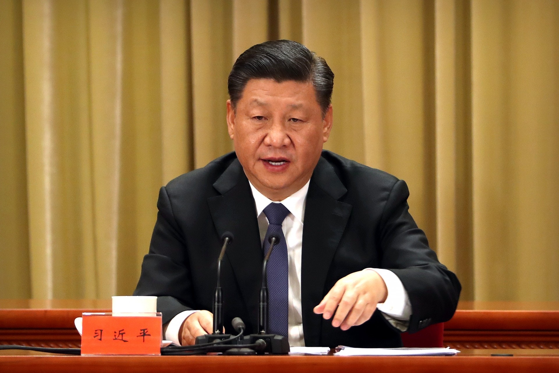 習近平在《告台灣同胞書》四十周年紀念會上提出五項對台政策主張。（路透社）