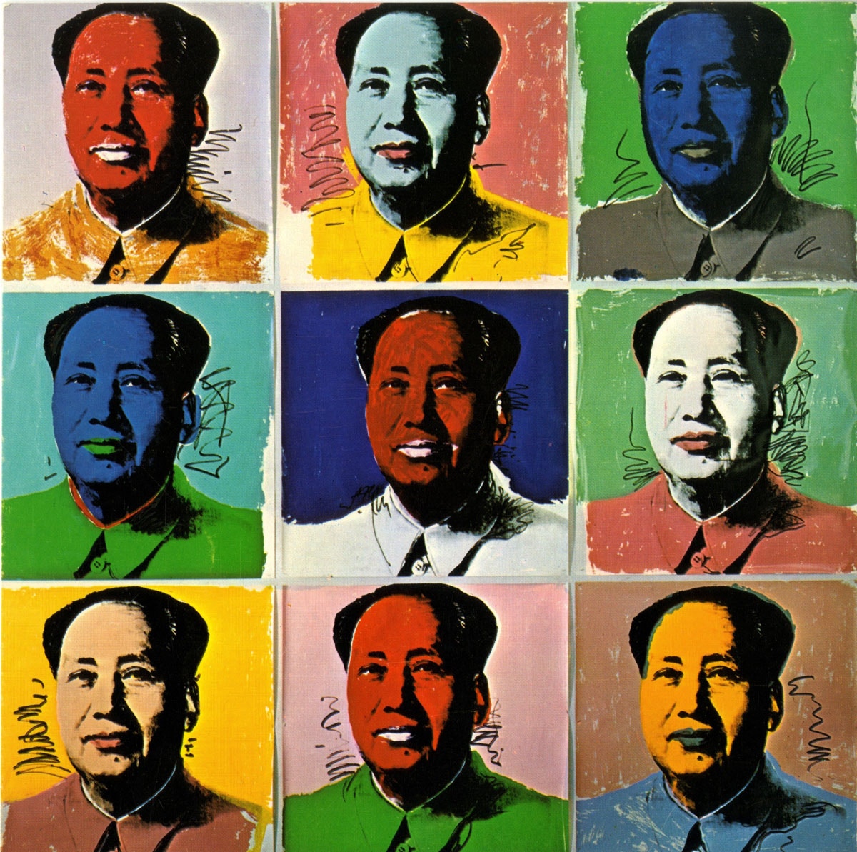 偉大的毛主席也成為安迪華荷的作品，連劉鑾雄都曾以天價競投畫作。（網上圖片）