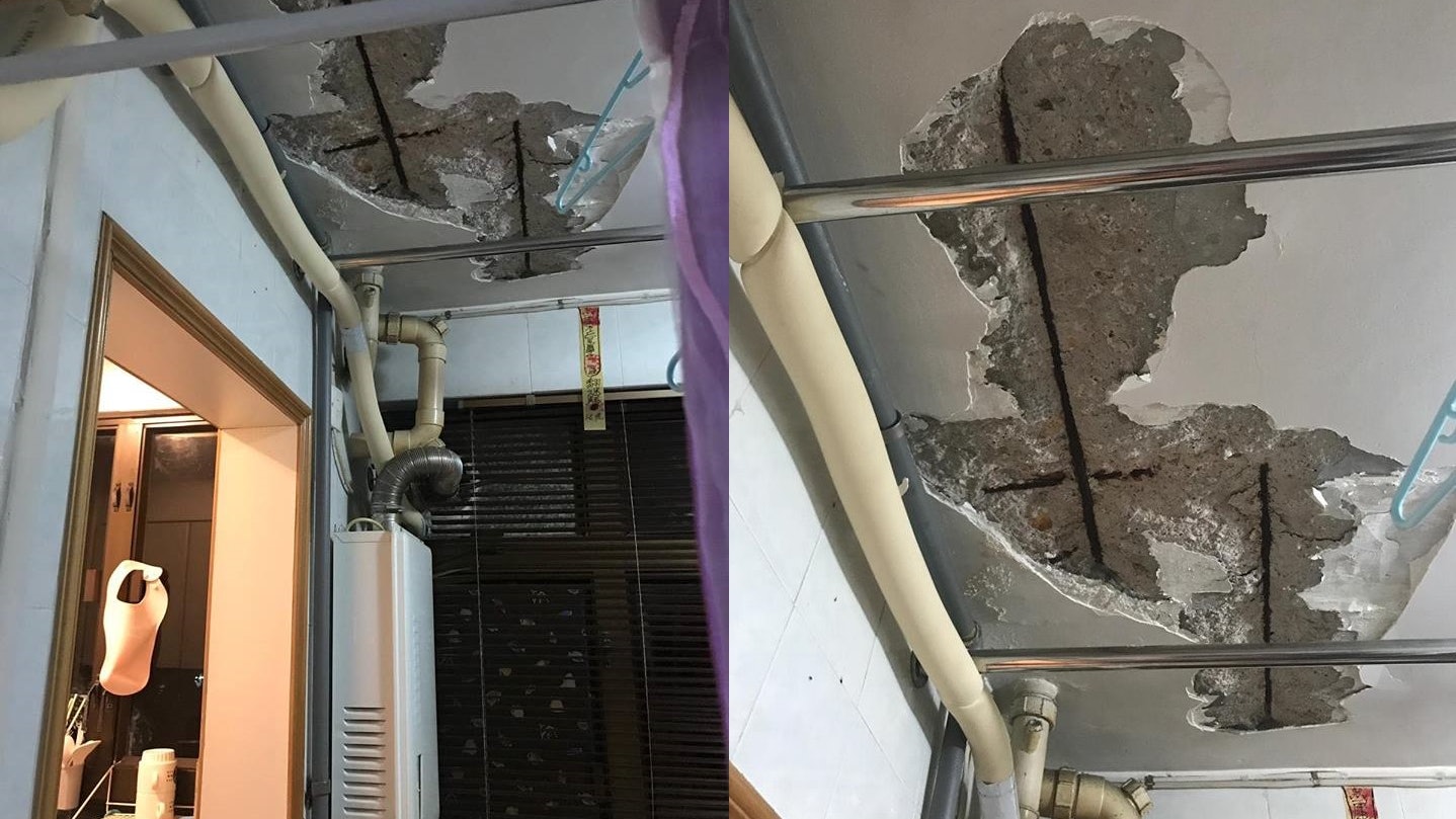 【重建了無期】居民惶恐 政府懶理 大坑西邨天花「一篤即塌」 【重建了無期】居民惶恐 政府懶理 大坑西邨天花「一篤即塌」