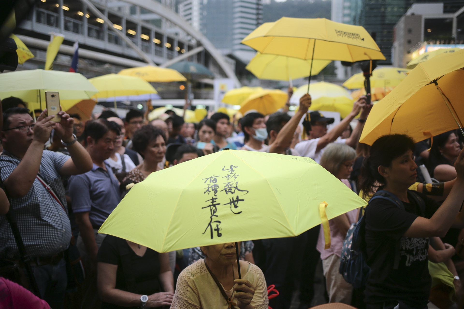 被告因支持佔領運動，被喻為「黃絲督察」。（資料圖片／羅君豪攝）