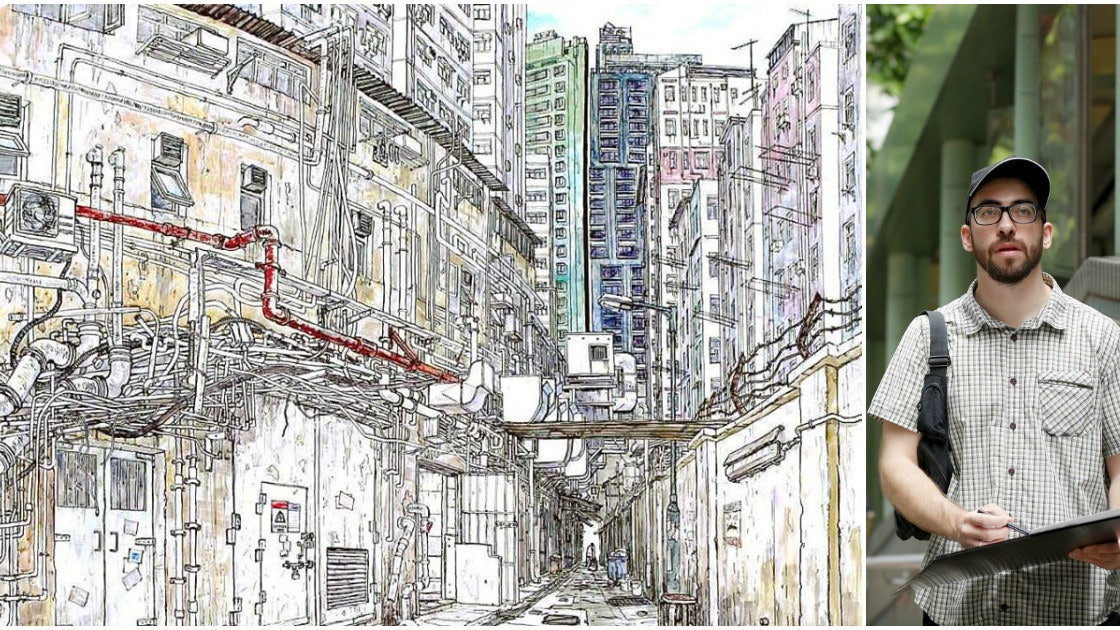 被香港市井氣息迷住 俄羅斯畫家嘆充滿驚喜:處處都是差異對比 被香港市井氣息迷住 俄羅斯畫家嘆充滿驚喜:處處都是差異對比