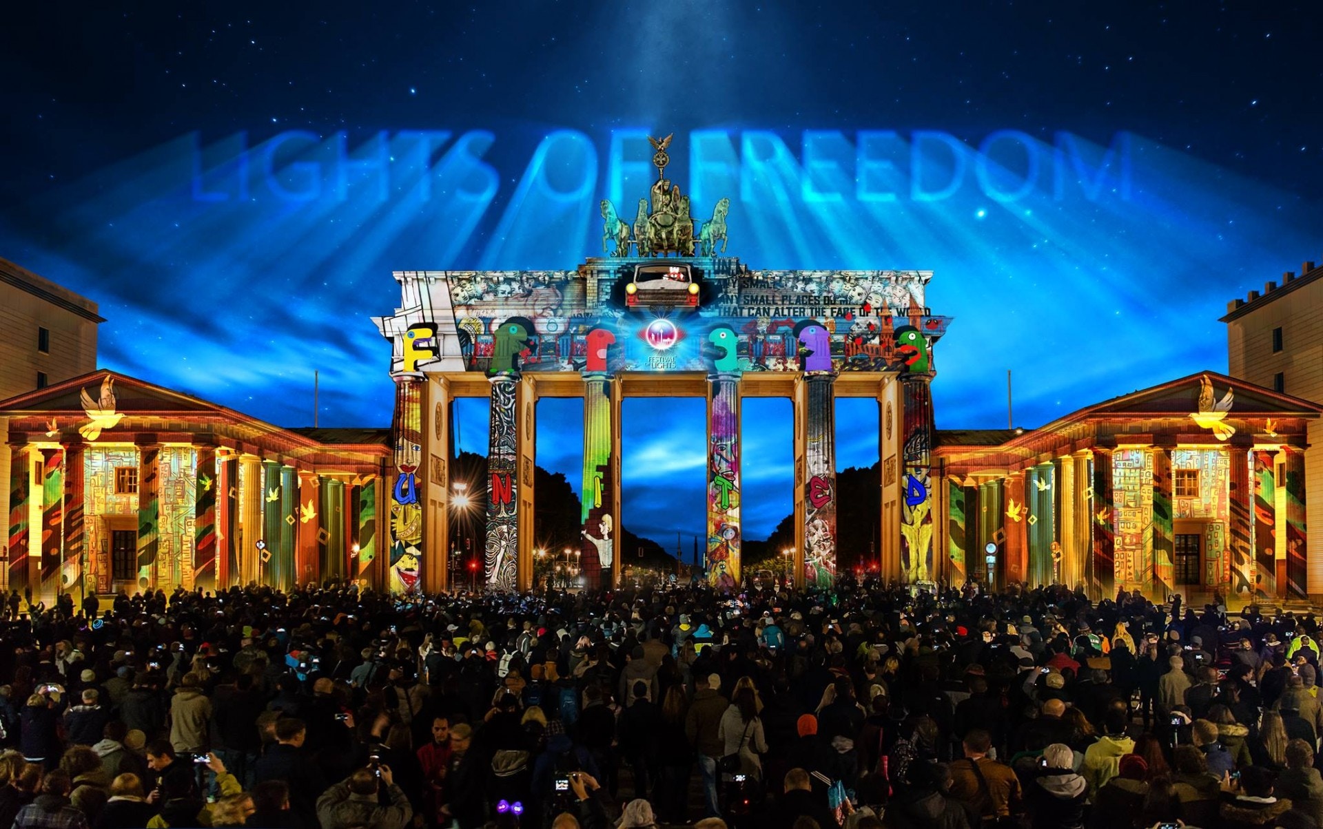 柏林燈光節每年十月會在柏林登場，整個慶典為期十天，會照亮柏林的知名地標。（Festival of Lights @ Facebook）