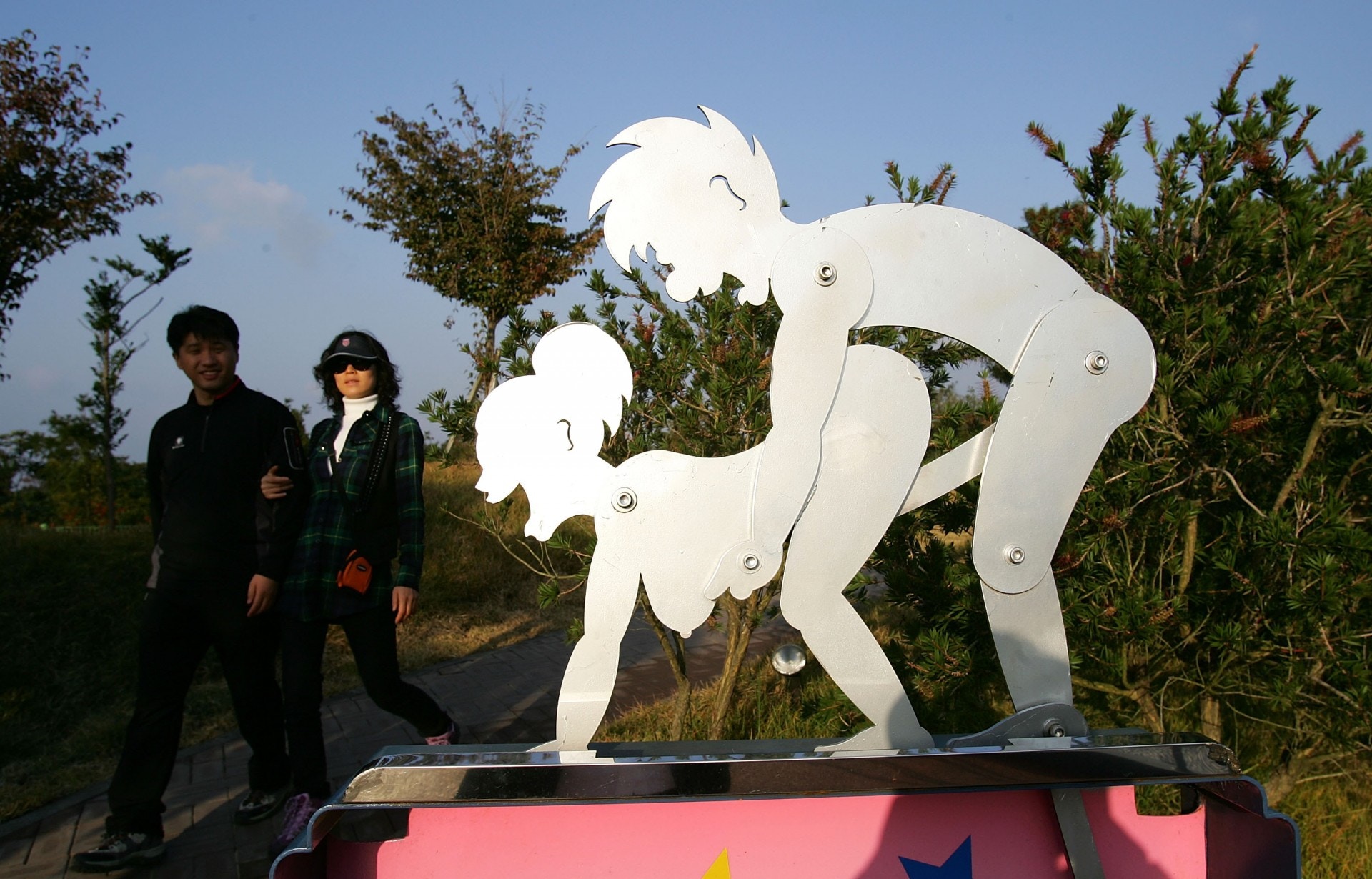 以性為主題的公園成為韓國濟州島上的景點。（Getty Images）