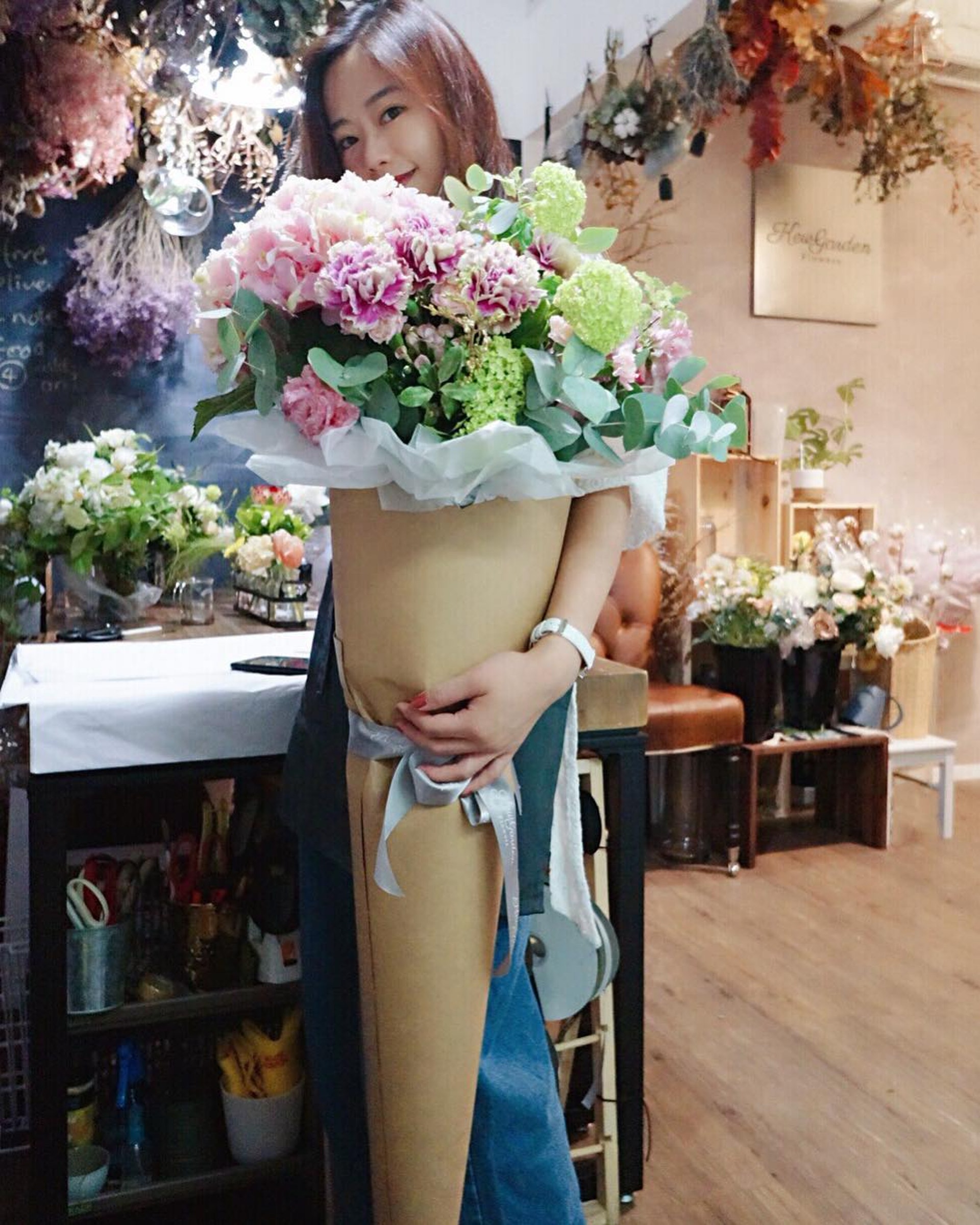 韓式甜筒女王花束$2860（facebook：Kew Garden Flowers）