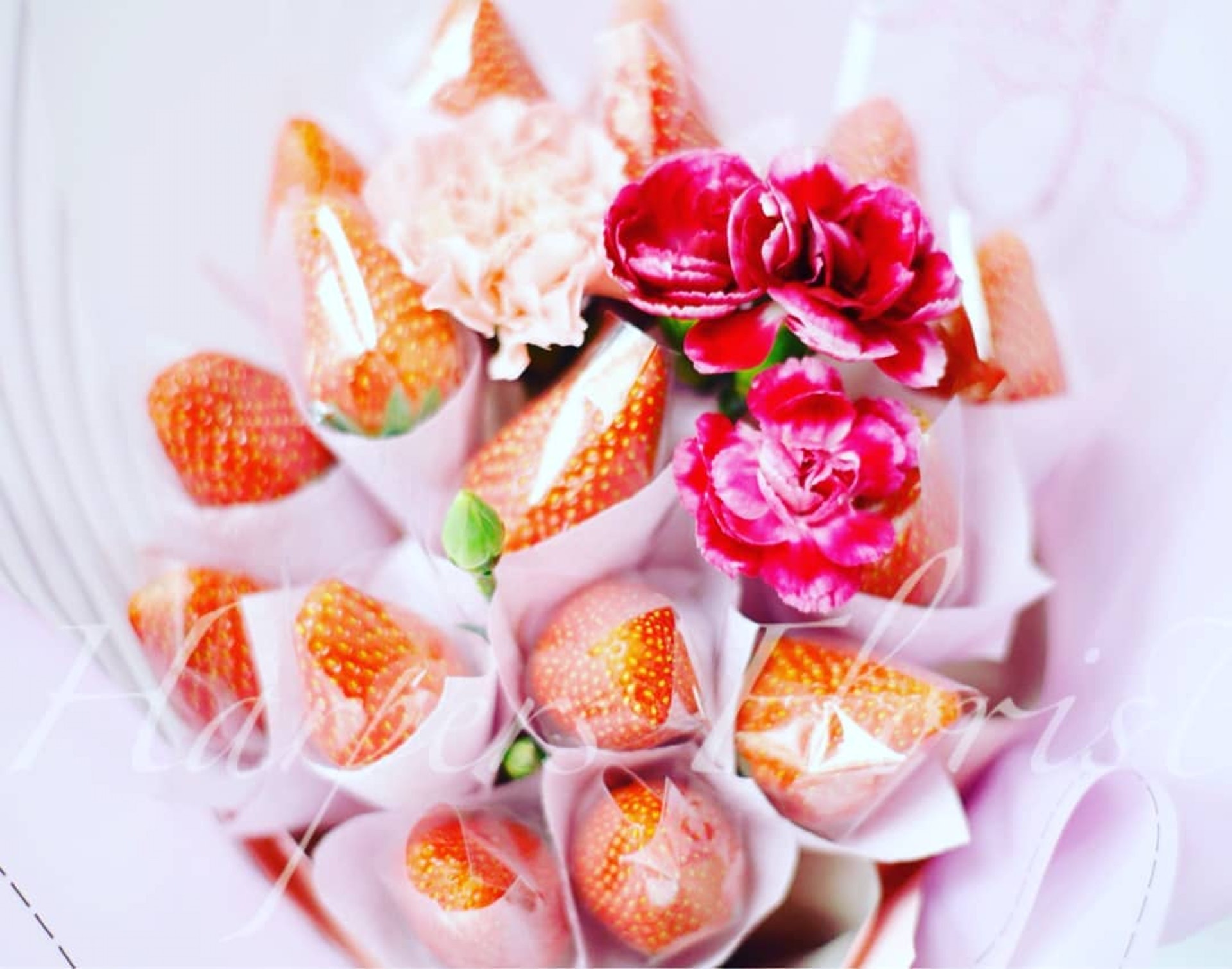 乾淨衛生的士多啤梨花束,可以安心食用。(Instagram:strawberrybouquethk) 乾淨衛生的士多啤梨花束,可以安心食用。(Instagram:strawberrybouquethk)