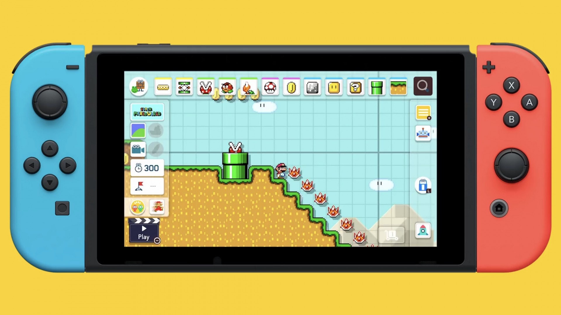 《Mario Maker》可以自行設計MARIO版圖,自己挑戰或提供給朋友玩。 《Mario Maker》可以自行設計MARIO版圖,自己挑戰或提供給朋友玩。