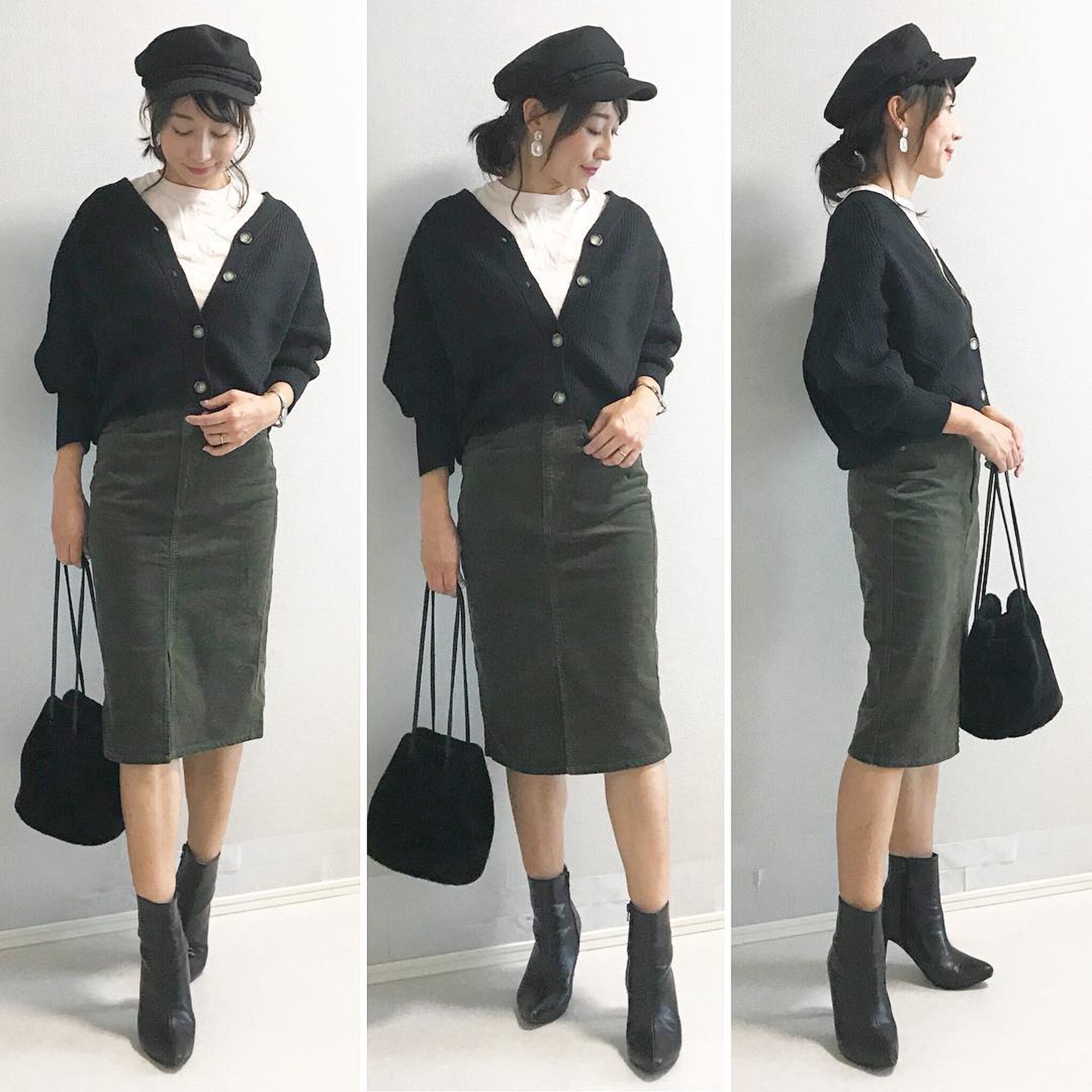 穿上外套時,只需掌握一個小技巧就能顯高、顯瘦了。(reikotokiyoshi@Instagram)