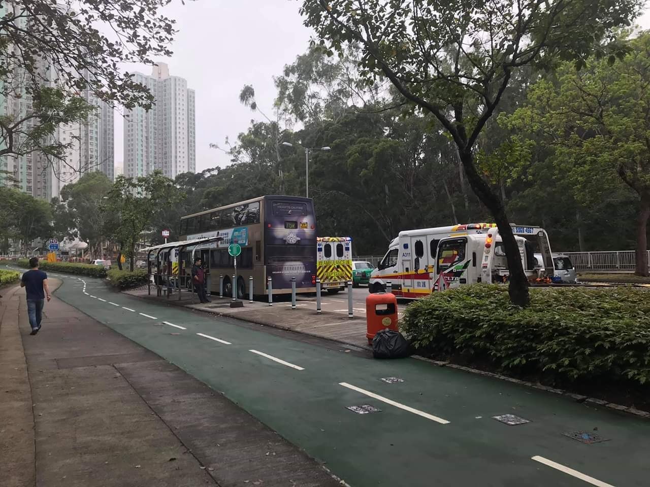 【欺凌車長】下車前無撳鐘起爭執　男乘客大戰大埔75K九巴車長