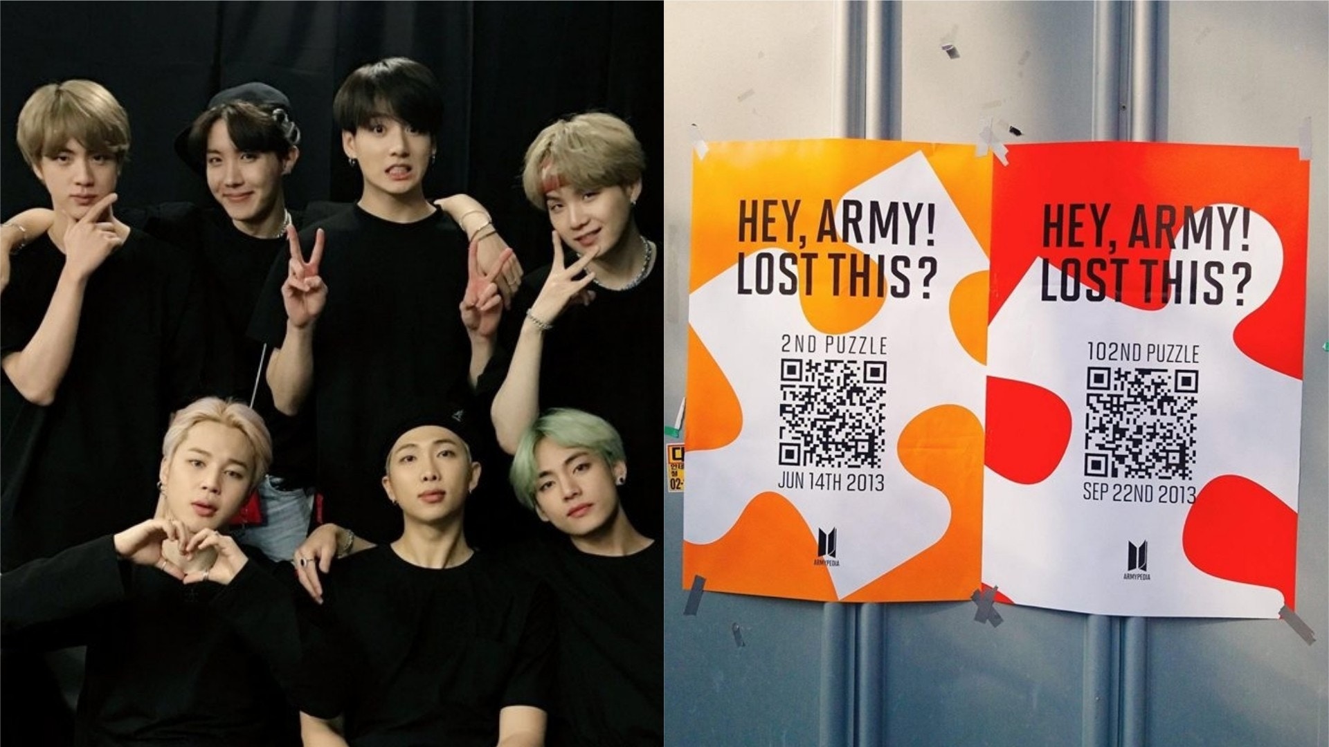 BTS防彈少年團舉辦「ARMYPEDIA」 香港粉絲街頭搵code解鎖拼圖