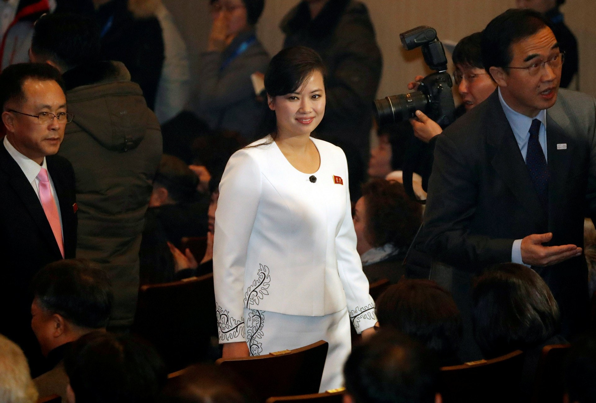 玄松月神秘現身特金會:玄松月2018年2月率領藝術團大隊抵韓,獲韓方以高規格接待。(路透社)