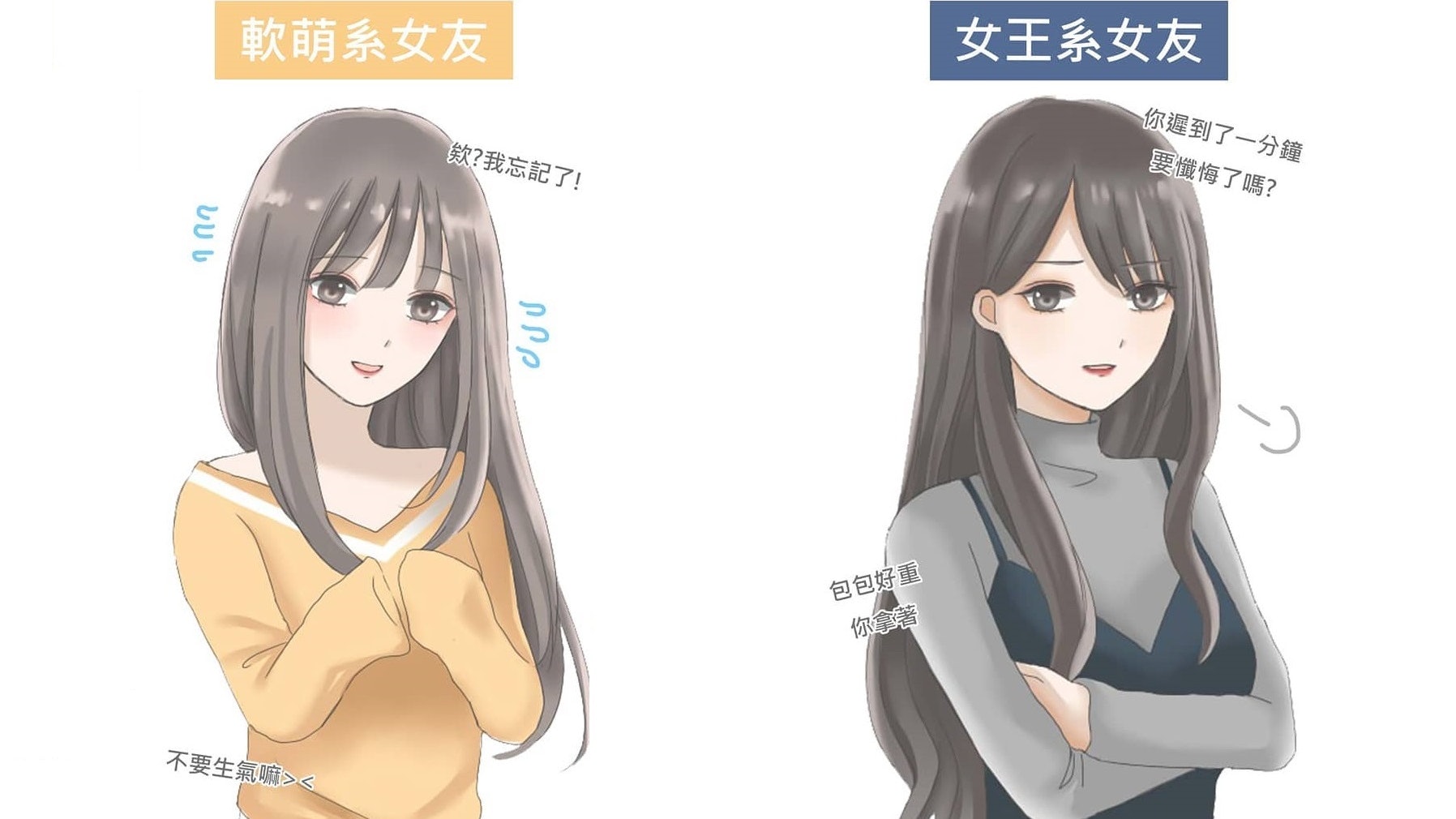 從語氣看你是哪類型女友 軟萌系定傲嬌系?一句「我愛你」知分曉 從語氣看你是哪類型女友 軟萌系定傲嬌系?一句「我愛你」知分曉