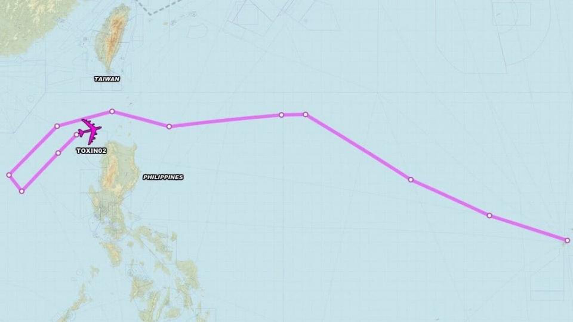 美國轟炸機飛行路線。(Aircraft Spots)
