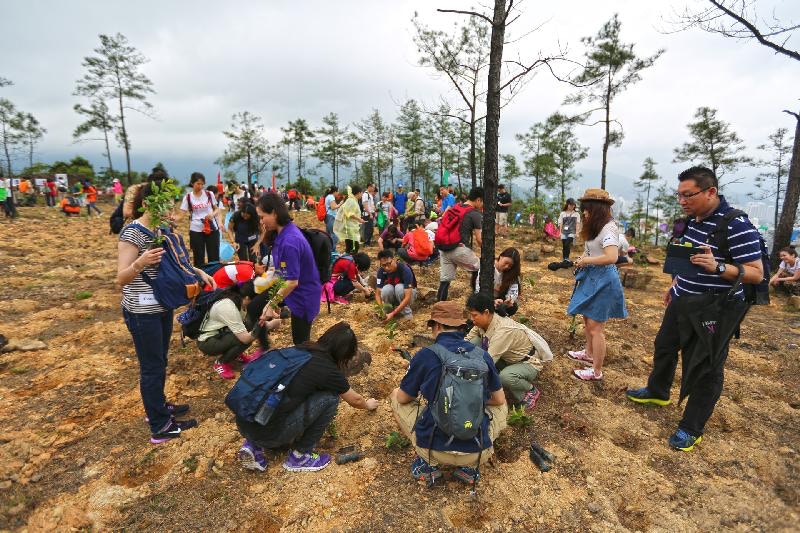 漁農自然護理署將聯同「郊野公園之友會」，於今個月及下個月的指定周日，舉辦郊野公園遠足植樹日。(政府新聞網圖片)