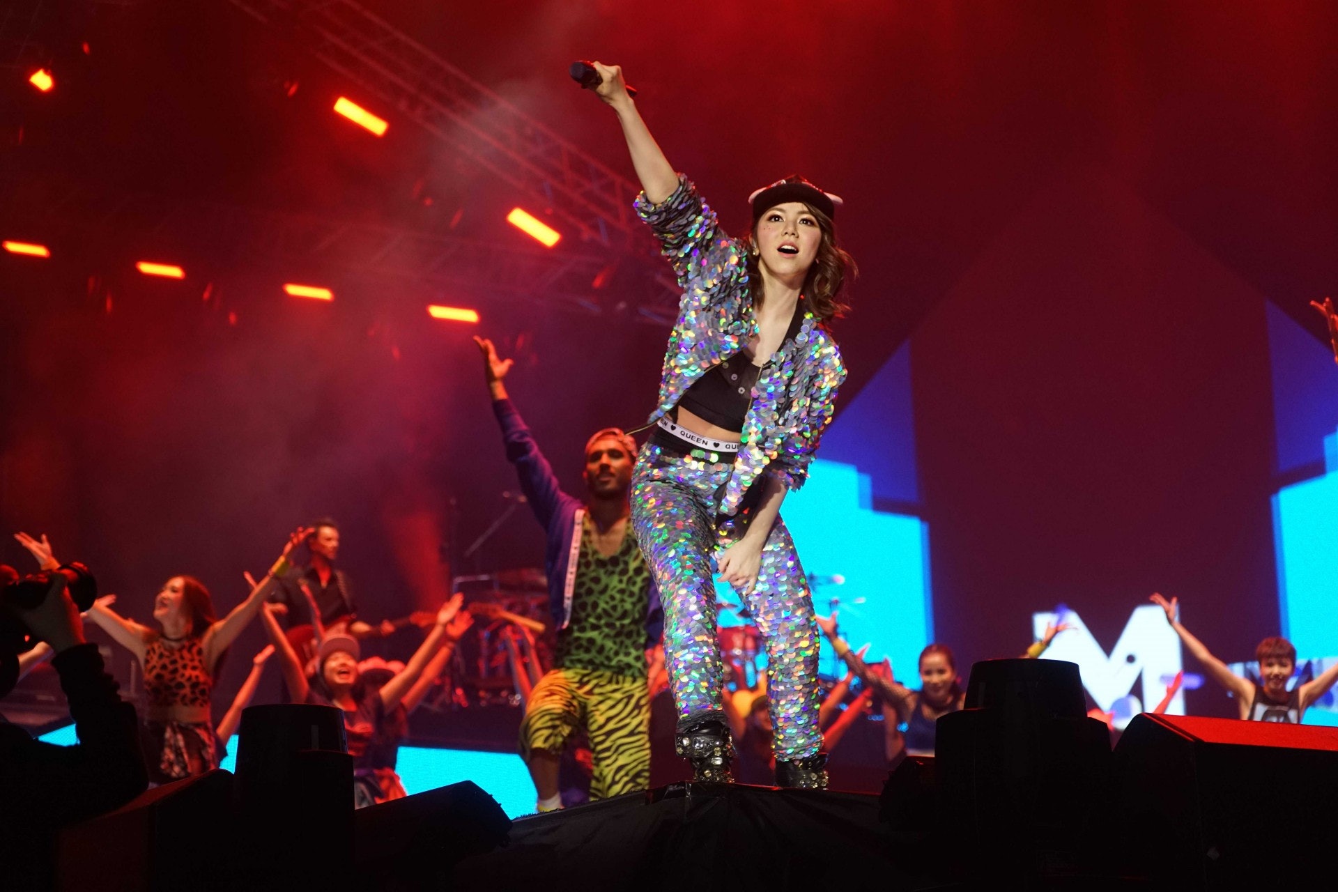 G.E.M.去年在澳門舉行演唱會的畫面。 G.E.M.去年在澳門舉行演唱會的畫面。