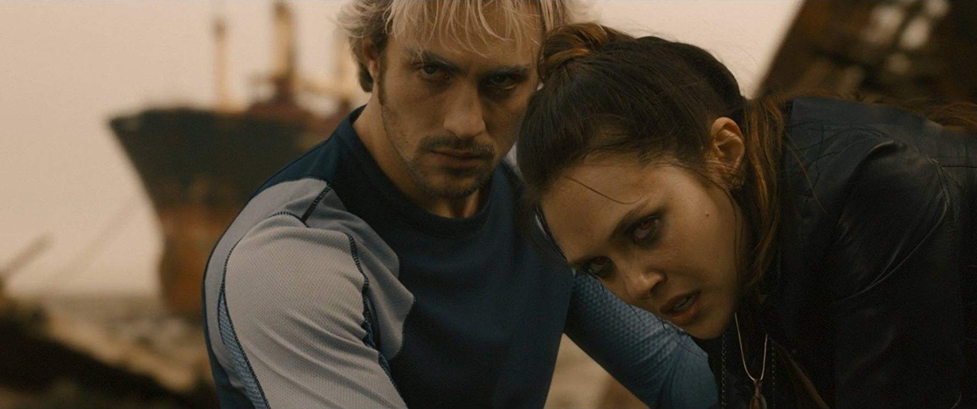 艾朗莊遜(左)於《復仇者聯盟:奧創紀元》扮演「Quicksilver」。(劇照) 艾朗莊遜(左)於《復仇者聯盟:奧創紀元》扮演「Quicksilver」。(劇照)