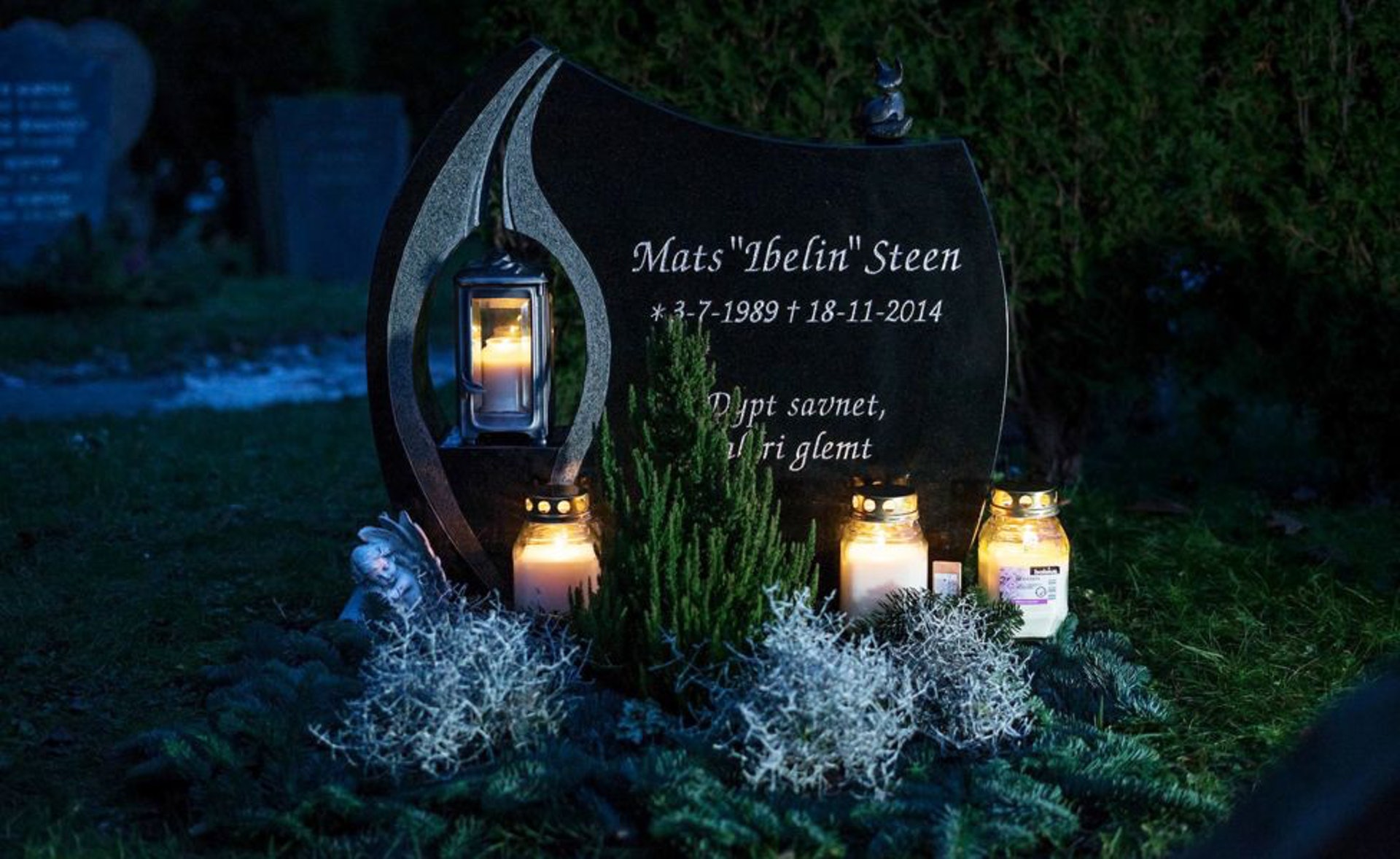 Mats Steen的墓碑，雖然英年早逝，但其友愛精神永存於一眾公會機友心中。