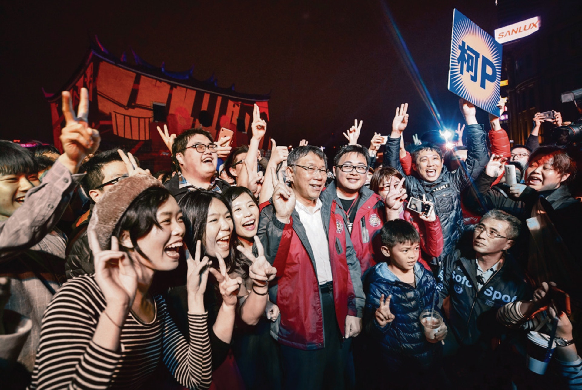 2020年台灣大選中，柯文哲在年輕族群中的支持度有優勢。（資料圖片）