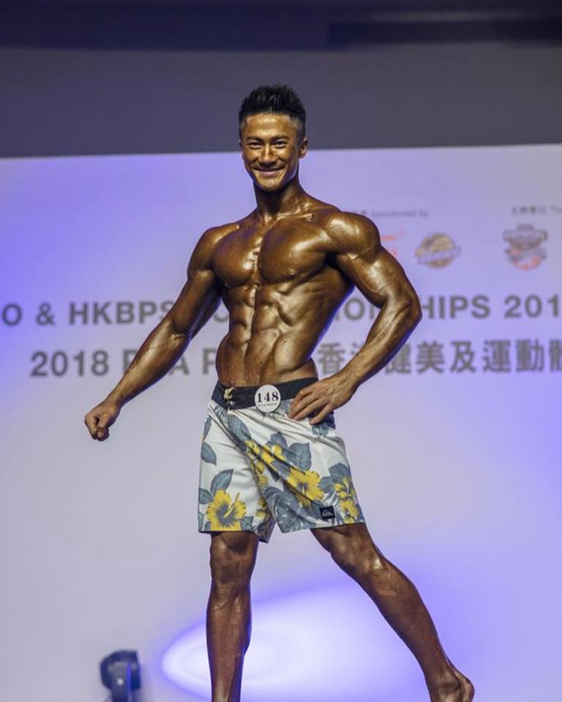 郭子豪於2018年參右健美比賽奪冠。(郭子豪IG圖片) 郭子豪於2018年參右健美比賽奪冠。(郭子豪IG圖片)