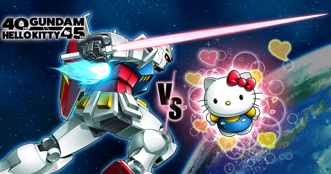 高達 VS Hello Kitty 一年戰爭！意想不到夢幻死鬥但不比武力比…