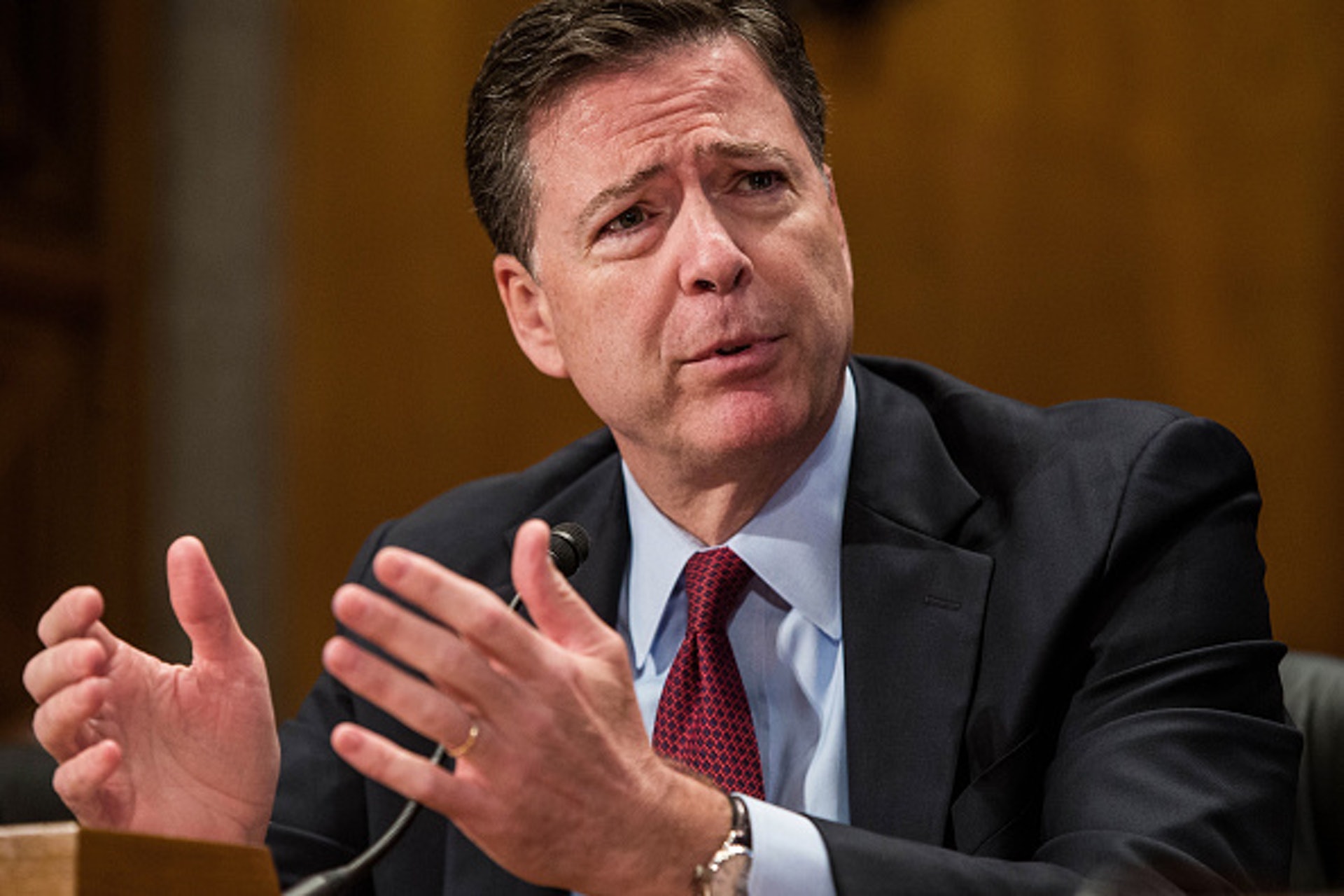 美國聯邦調查局局長科米今早去信國會,重啟「電郵門」的調查。(Getty Images) 美國聯邦調查局局長科米今早去信國會,重啟「電郵門」的調查。(Getty Images)