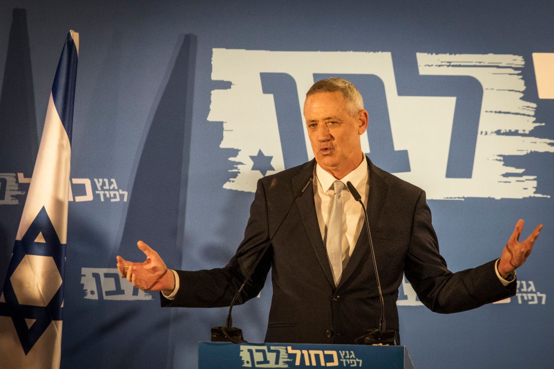 以色列大選:59歲前國防軍總參謀長甘茨(Benny Gantz)是內塔尼亞胡的有力對手,他是政壇新手,也被譽為是新星。(Getty Images)