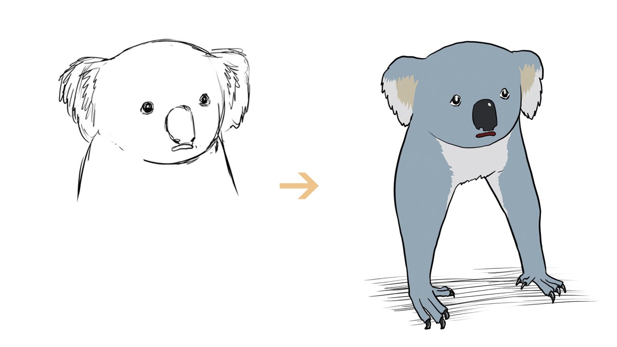 日本插畫師畫動物插圖，常常畫不到一半就「隨便」收尾，因而創作出各種古怪的動物。（Twitter「marmot_wild」圖片）