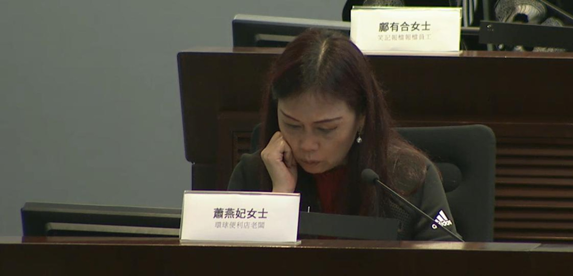便利店老闆蕭燕妃表示,自加熱煙的出現,生意就愈來愈差。(立法會網頁截圖) 便利店老闆蕭燕妃表示,自加熱煙的出現,生意就愈來愈差。(立法會網頁截圖)